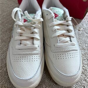 Reebok Club C 85 Vintage White and Green Sneakers
